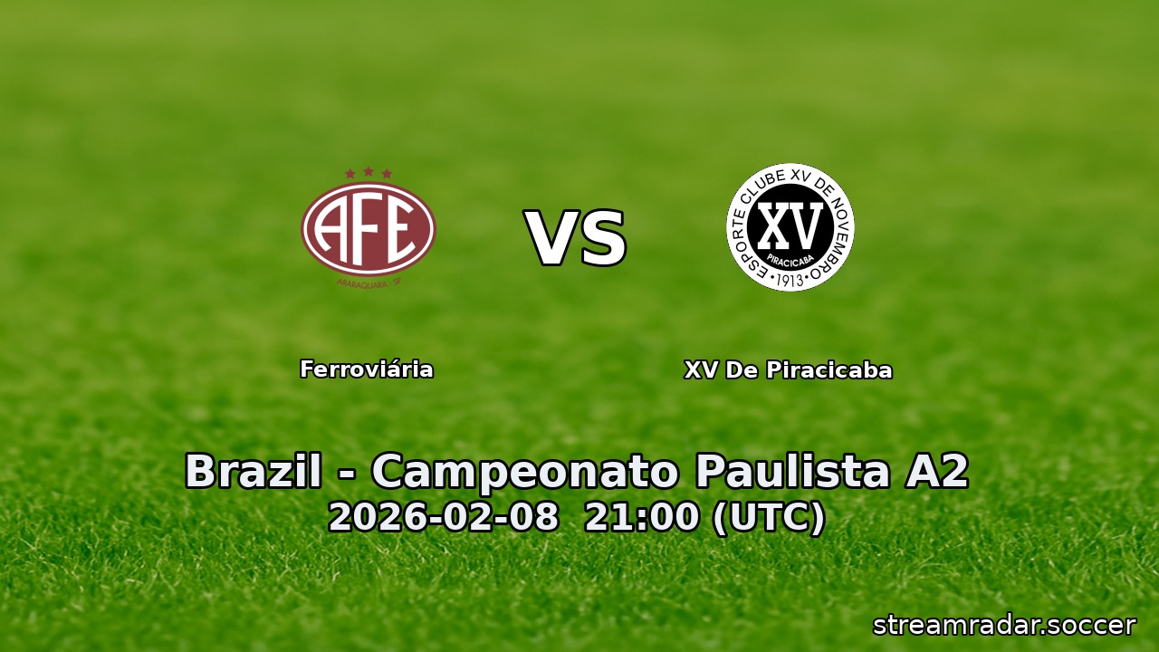 Ferroviária vs XV De Piracicaba