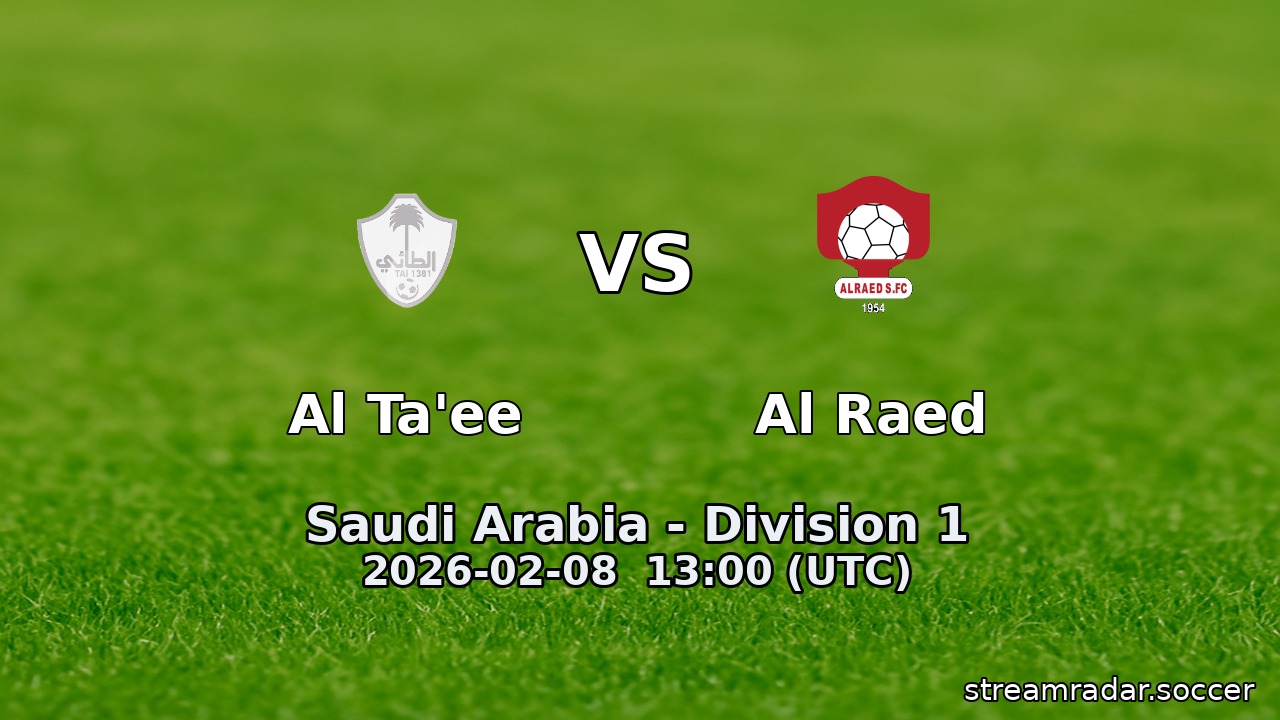 Al Ta'ee vs Al Raed