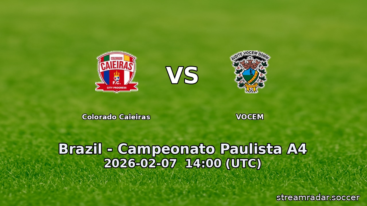 Colorado Caieiras vs VOCEM