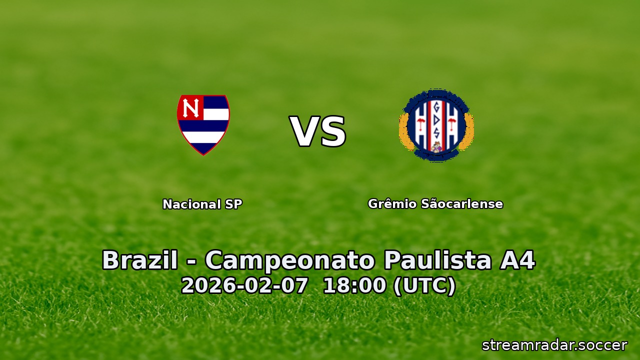 Nacional SP vs Grêmio Sãocarlense