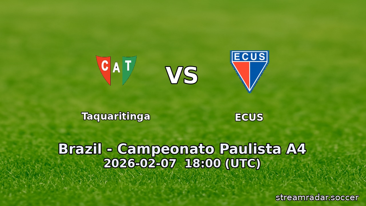 Taquaritinga vs ECUS