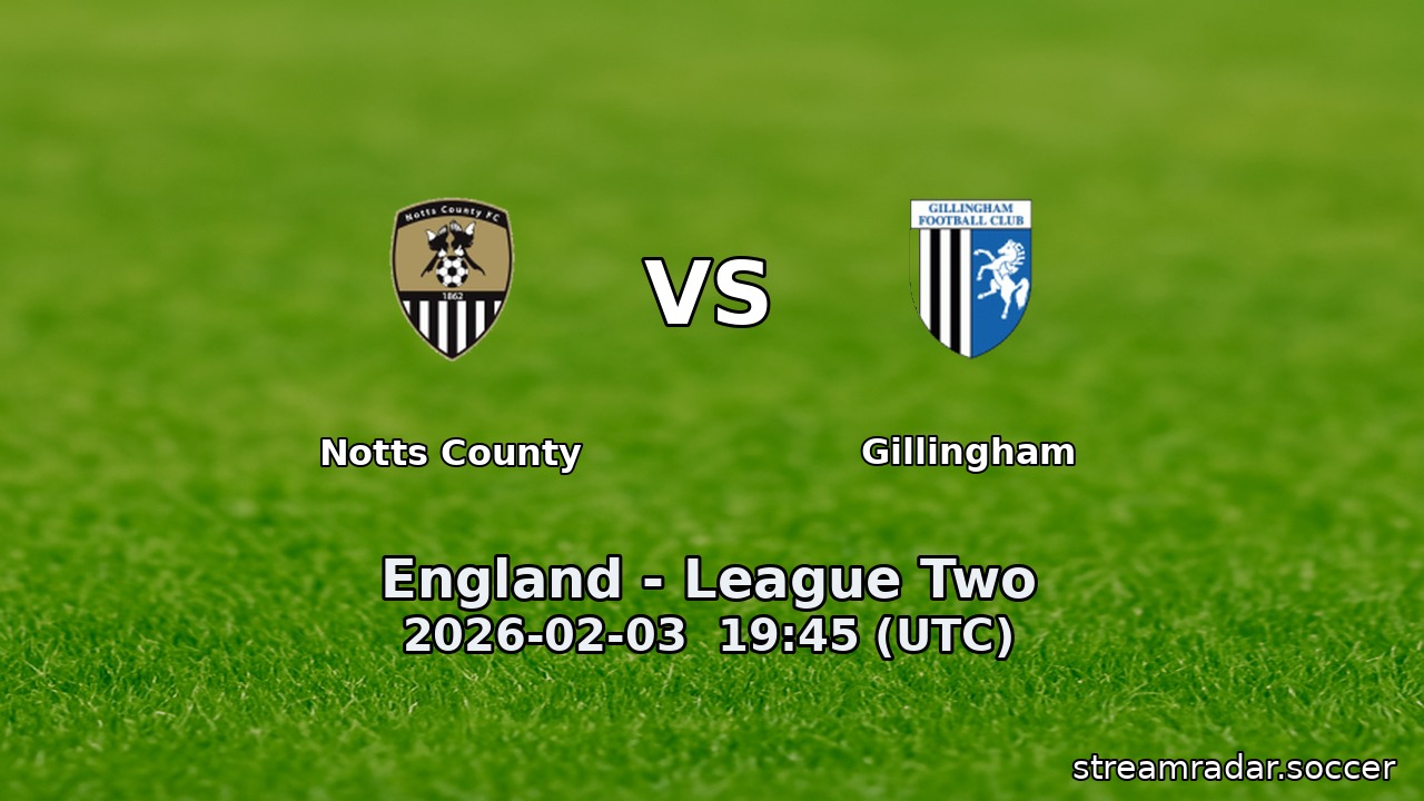 Notts County vs Gillingham