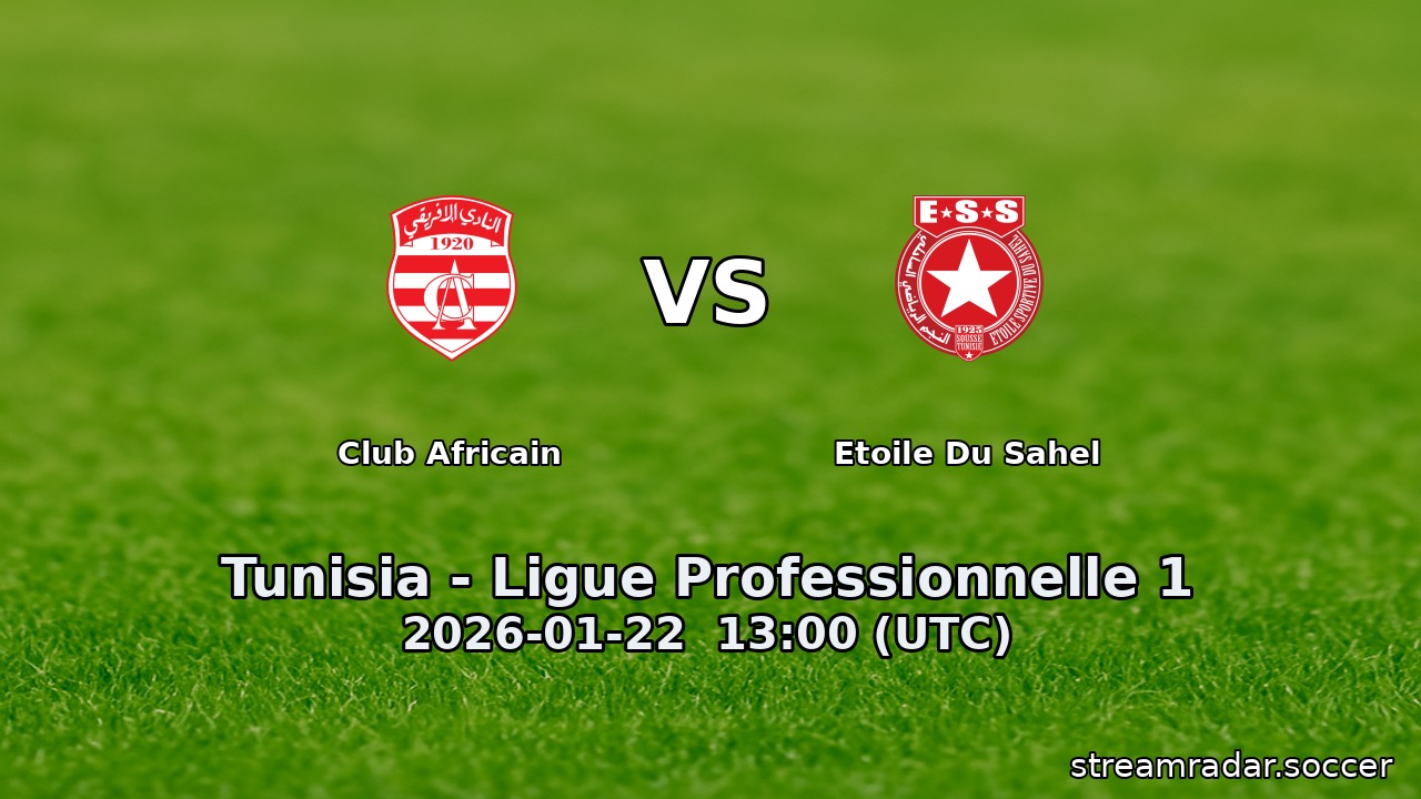 Club Africain vs Etoile Du Sahel