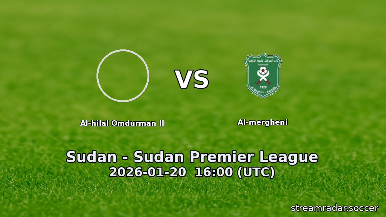 Al-hilal Omdurman II vs Al-mergheni