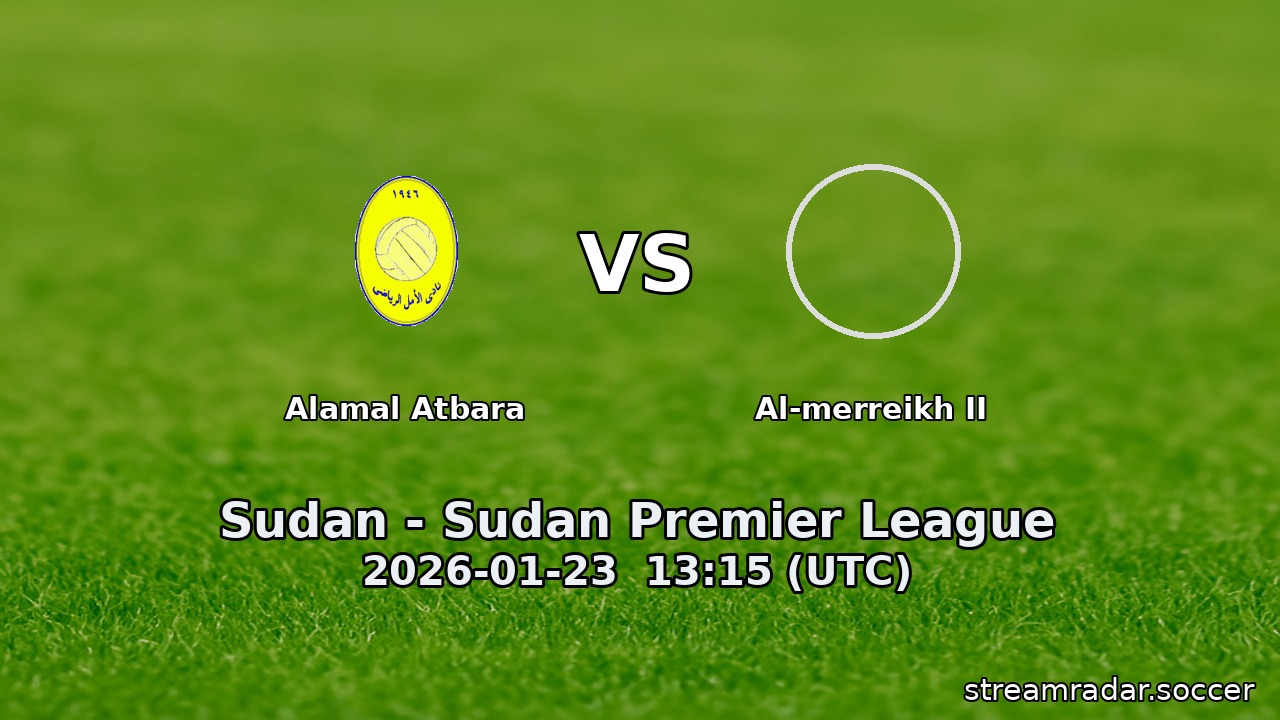 Alamal Atbara vs Al-merreikh II