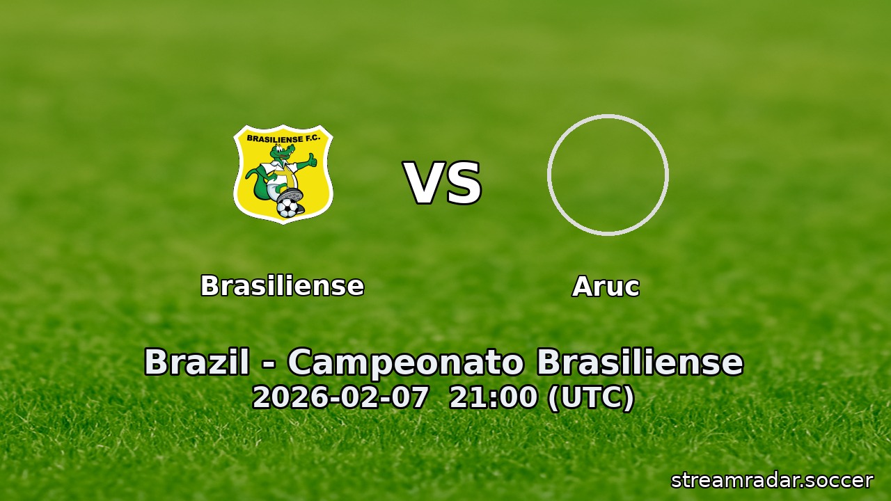 Brasiliense vs Aruc