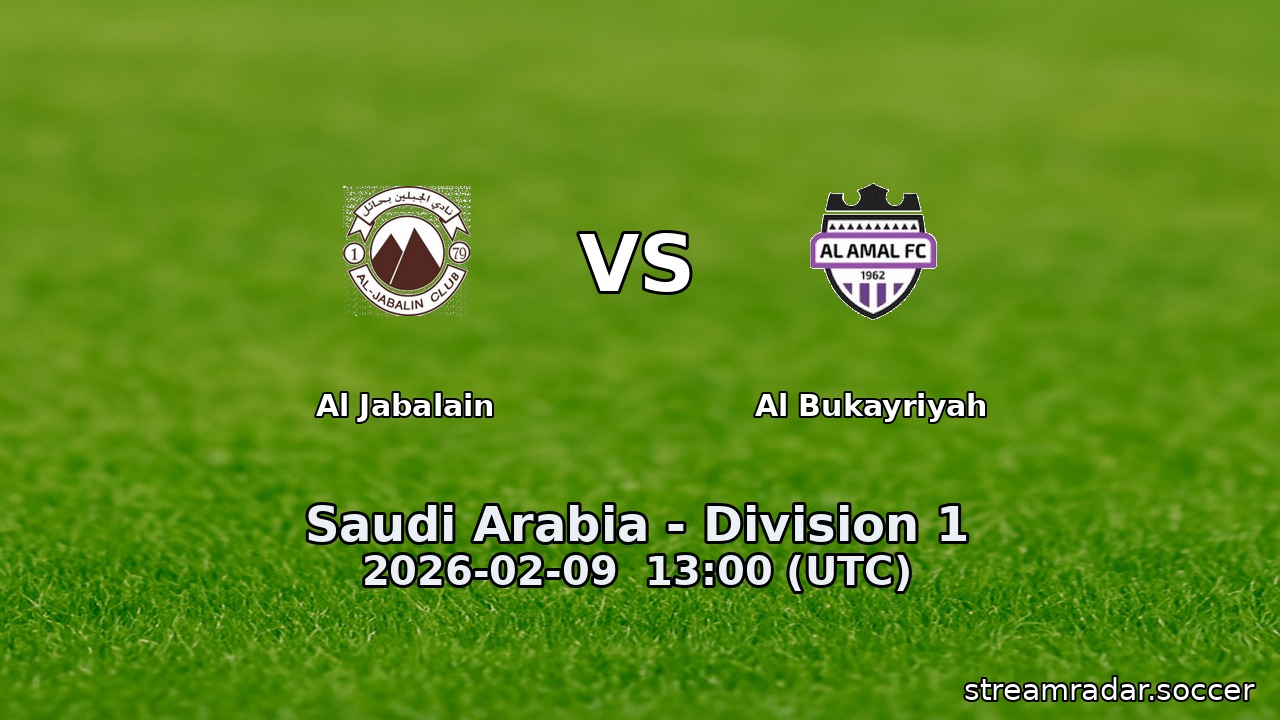 Al Jabalain vs Al Bukayriyah