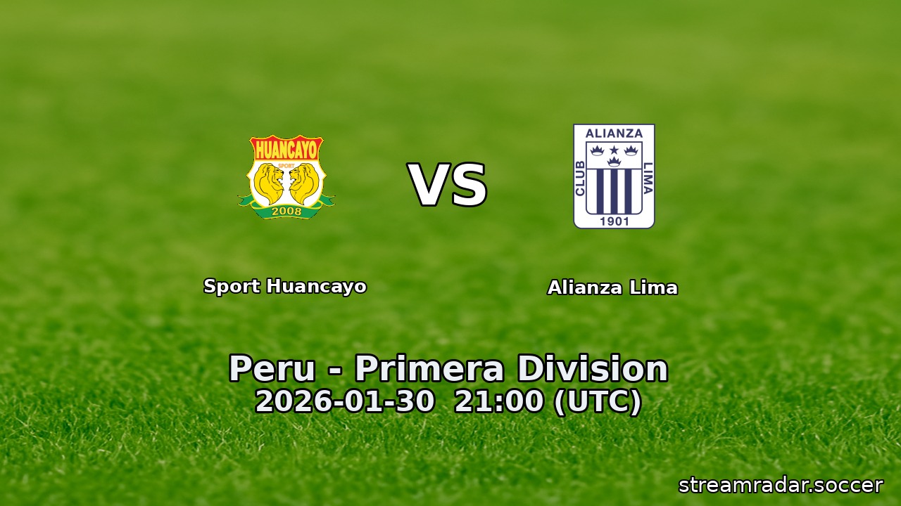 Sport Huancayo vs Alianza Lima