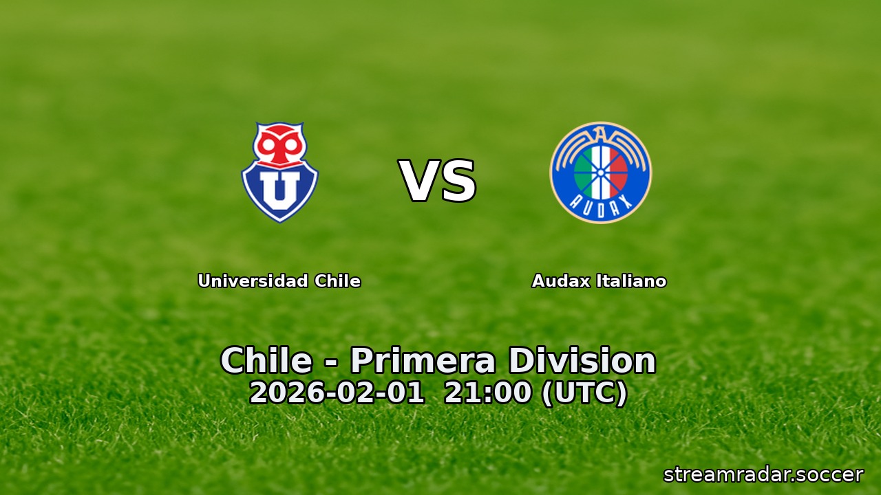 Universidad Chile vs Audax Italiano