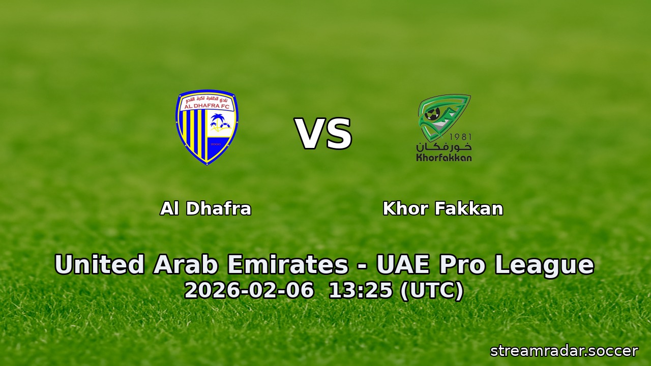 Al Dhafra vs Khor Fakkan