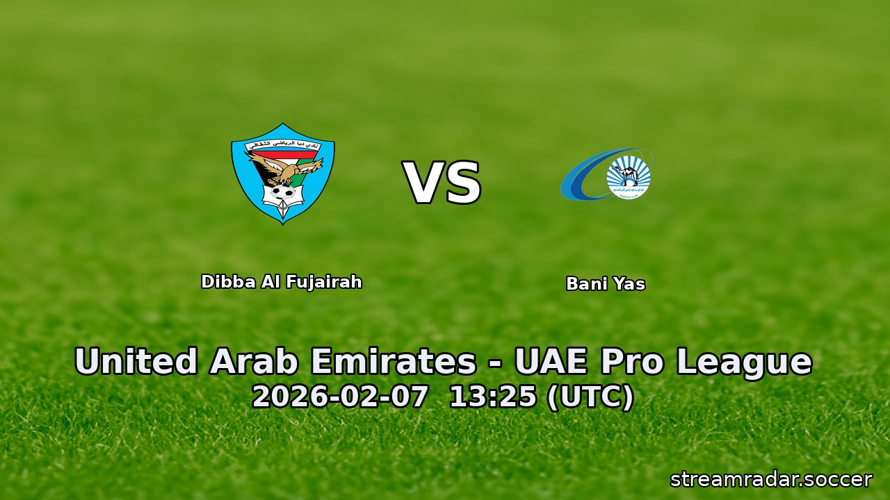 Dibba Al Fujairah vs Bani Yas