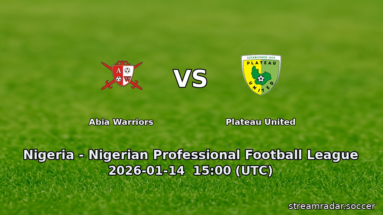 Abia Warriors vs Plateau United