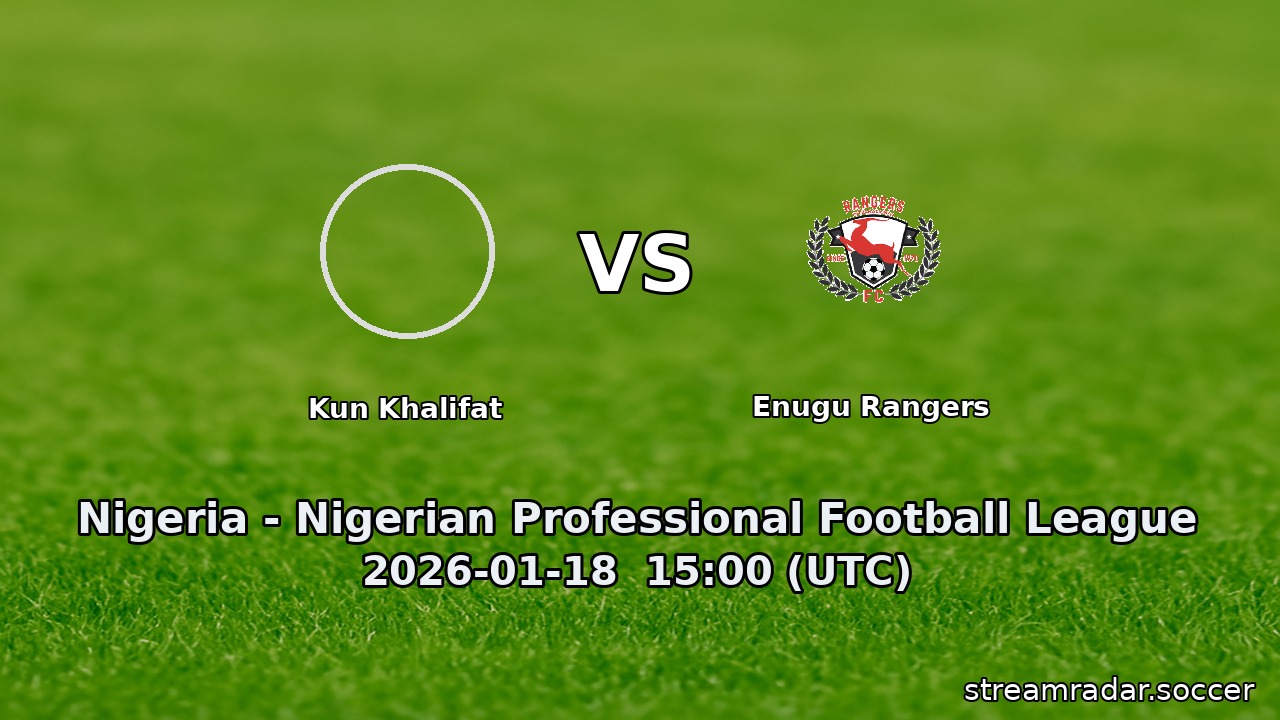 Kun Khalifat vs Enugu Rangers