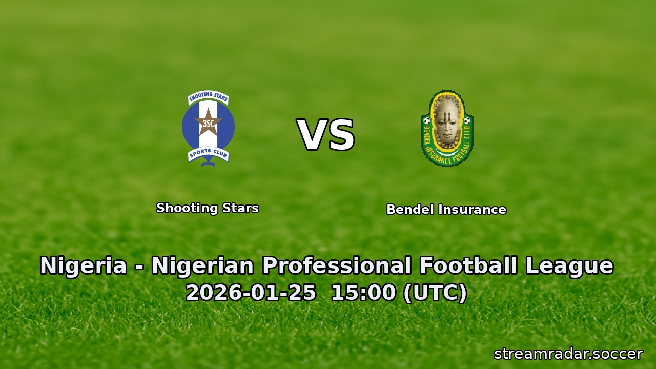 Shooting Stars vs Bendel Insurance