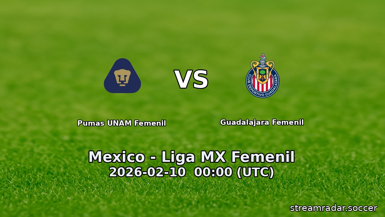 Pumas UNAM Femenil vs Guadalajara Femenil