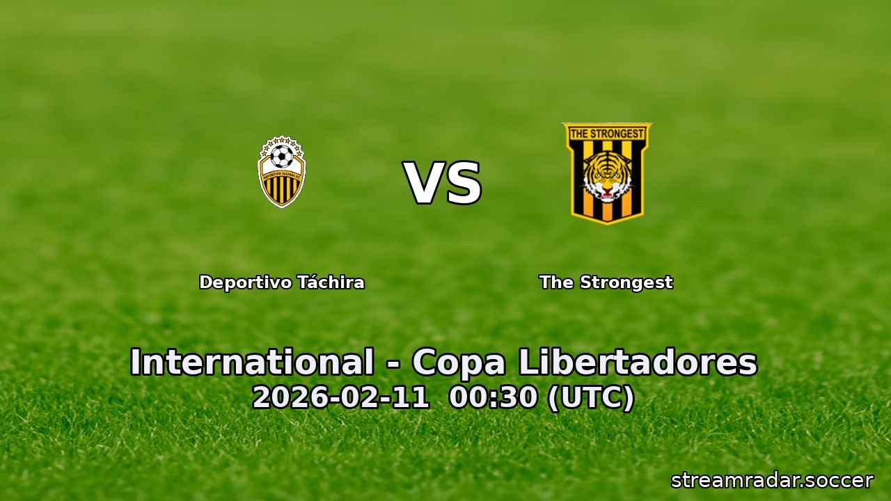 Deportivo Táchira vs The Strongest