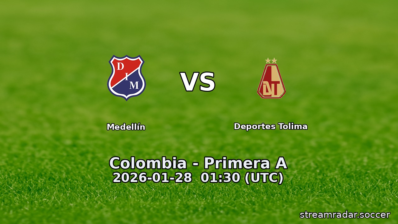 Medellín vs Deportes Tolima