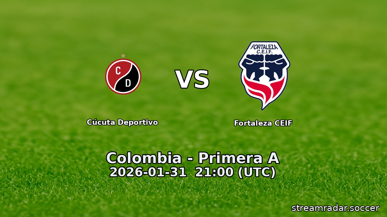 Cúcuta Deportivo vs Fortaleza CEIF