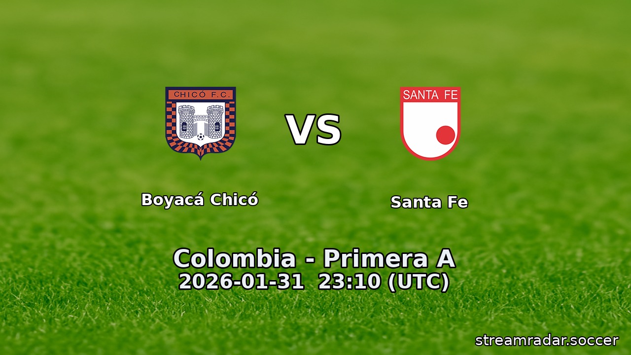 Boyacá Chicó vs Santa Fe