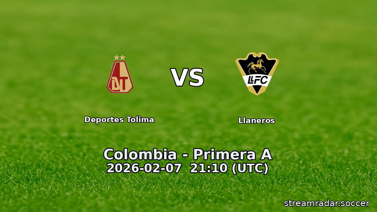 Deportes Tolima vs Llaneros