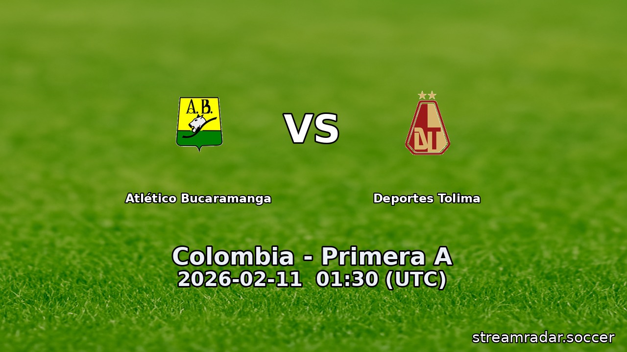 Atlético Bucaramanga vs Deportes Tolima