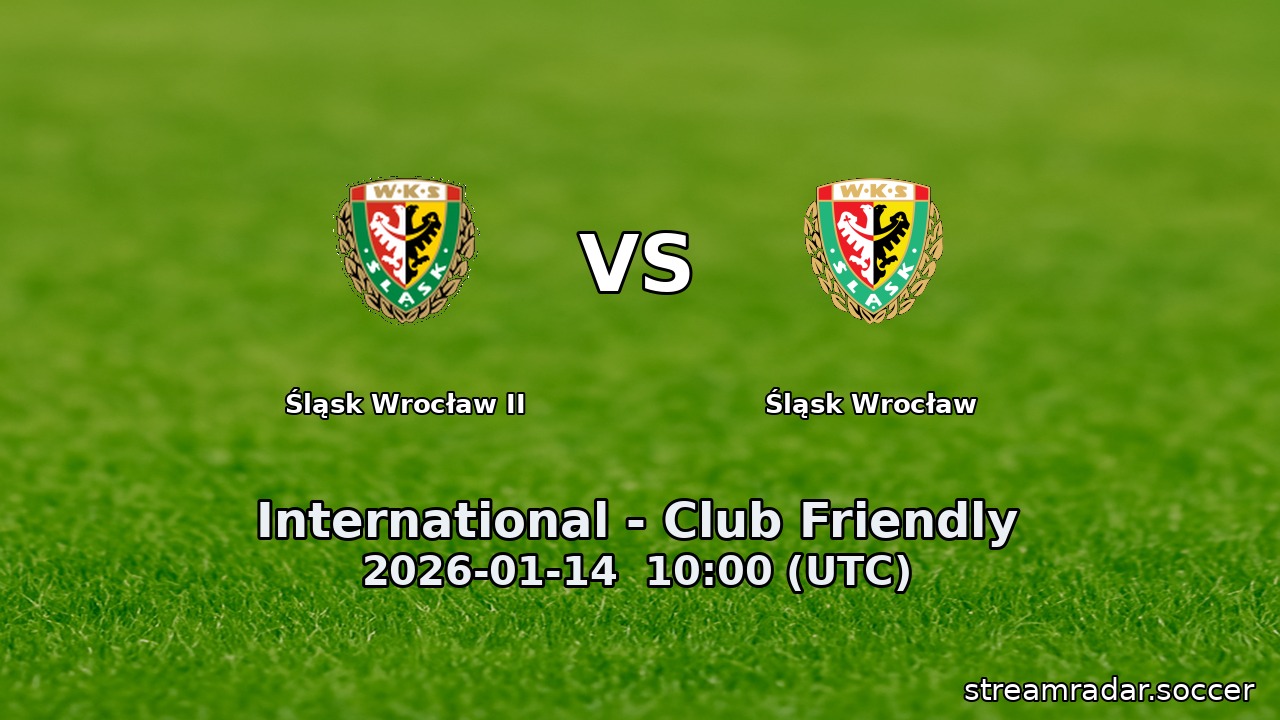 Śląsk Wrocław II vs Śląsk Wrocław