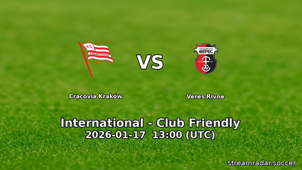 Cracovia Kraków vs Veres Rivne