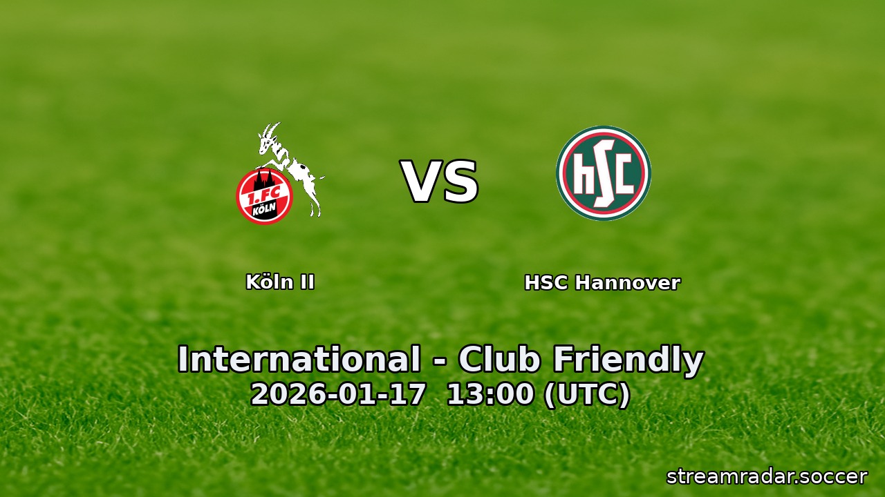 Köln II vs HSC Hannover