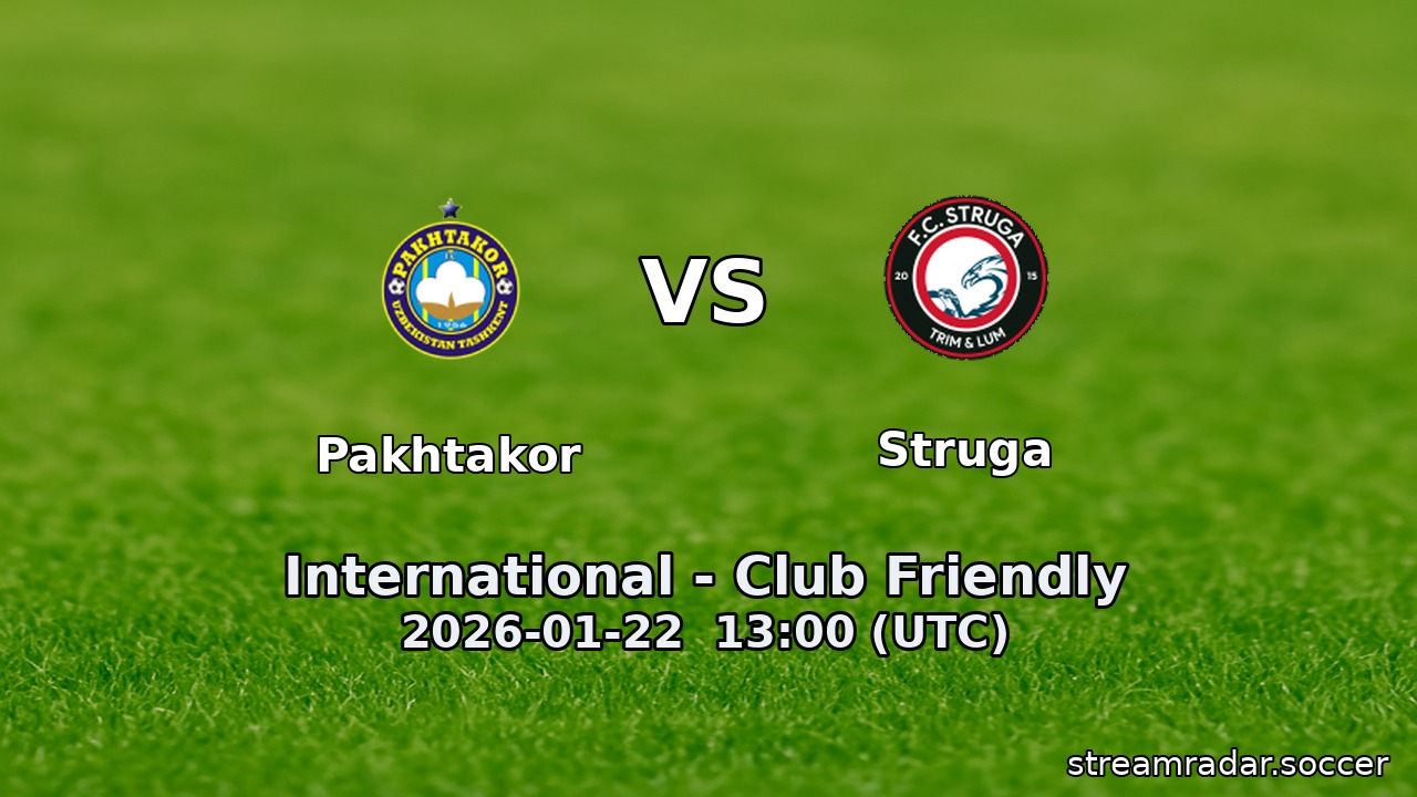 Pakhtakor vs Struga