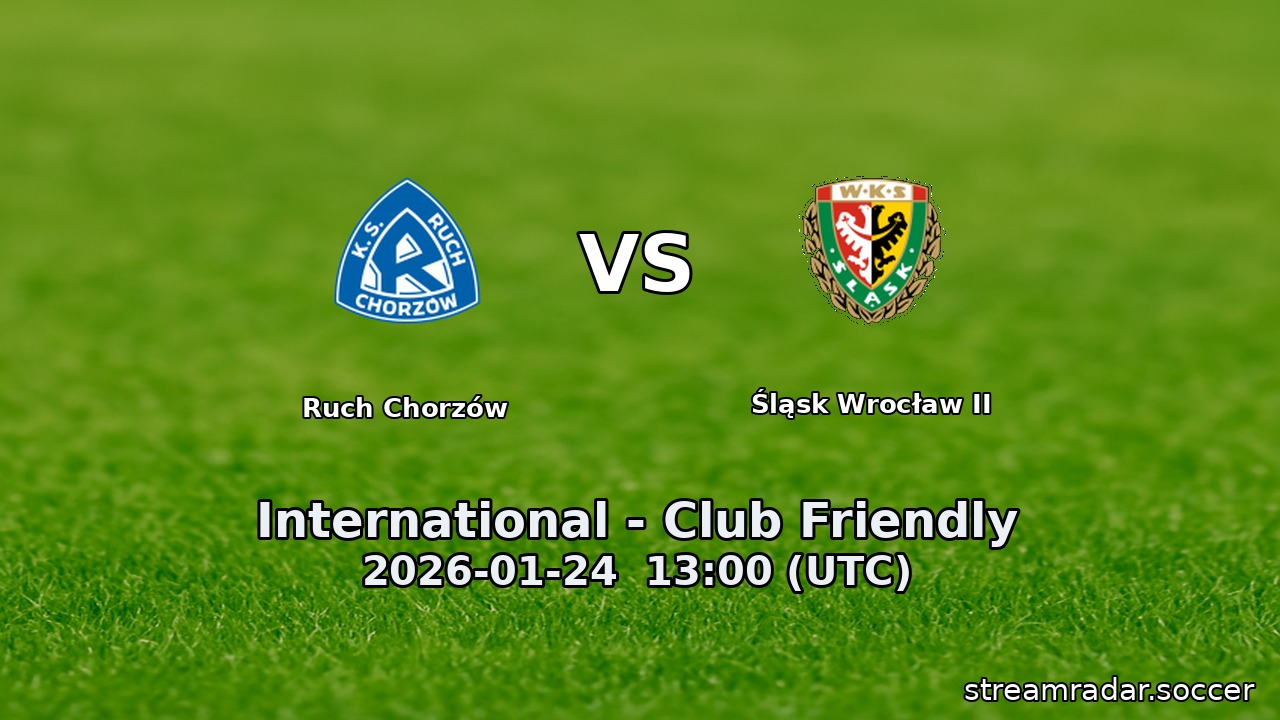Śląsk Wrocław II vs Ruch Chorzów