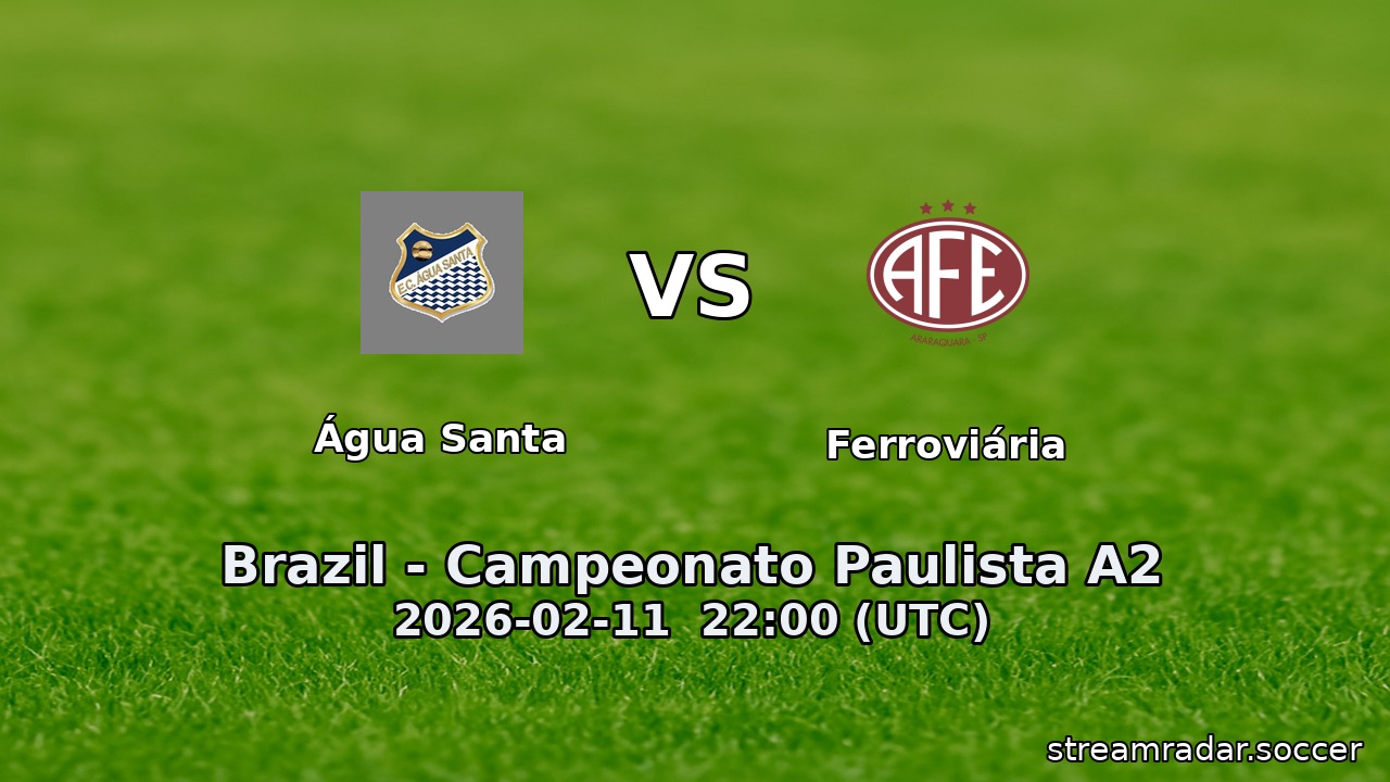 Água Santa vs Ferroviária