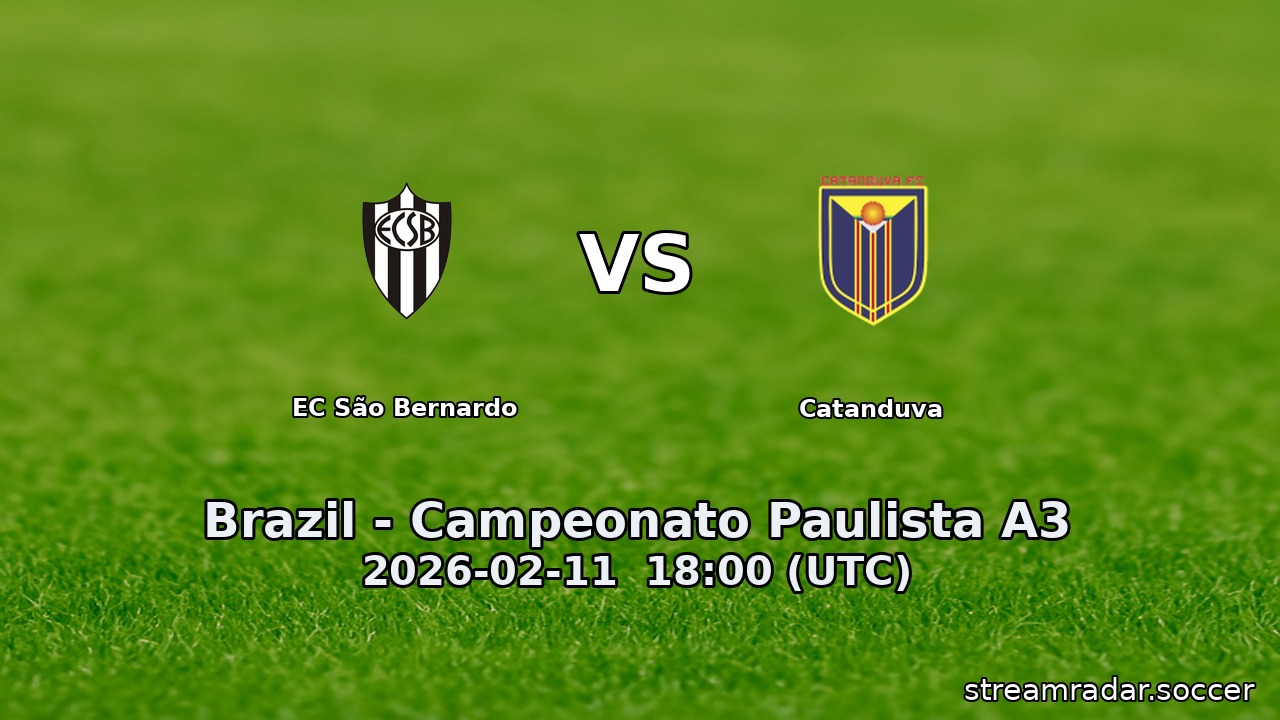 EC São Bernardo vs Catanduva