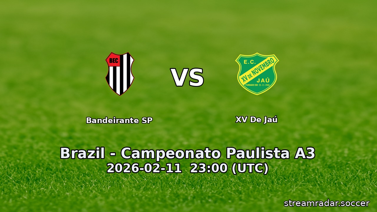 Bandeirante SP vs XV De Jaú