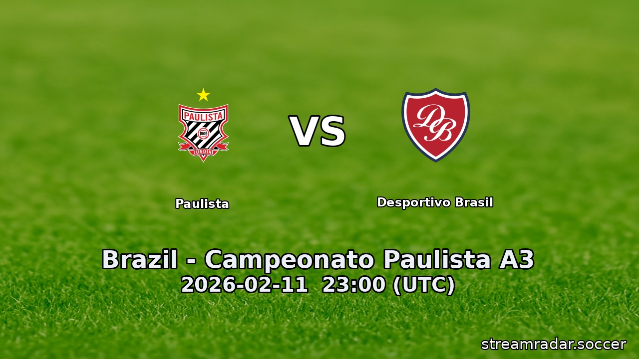 Paulista vs Desportivo Brasil