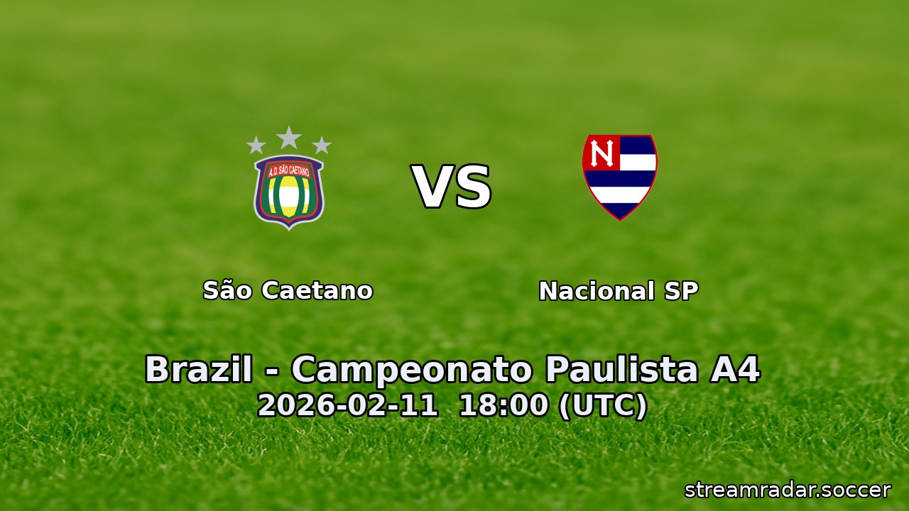São Caetano vs Nacional SP
