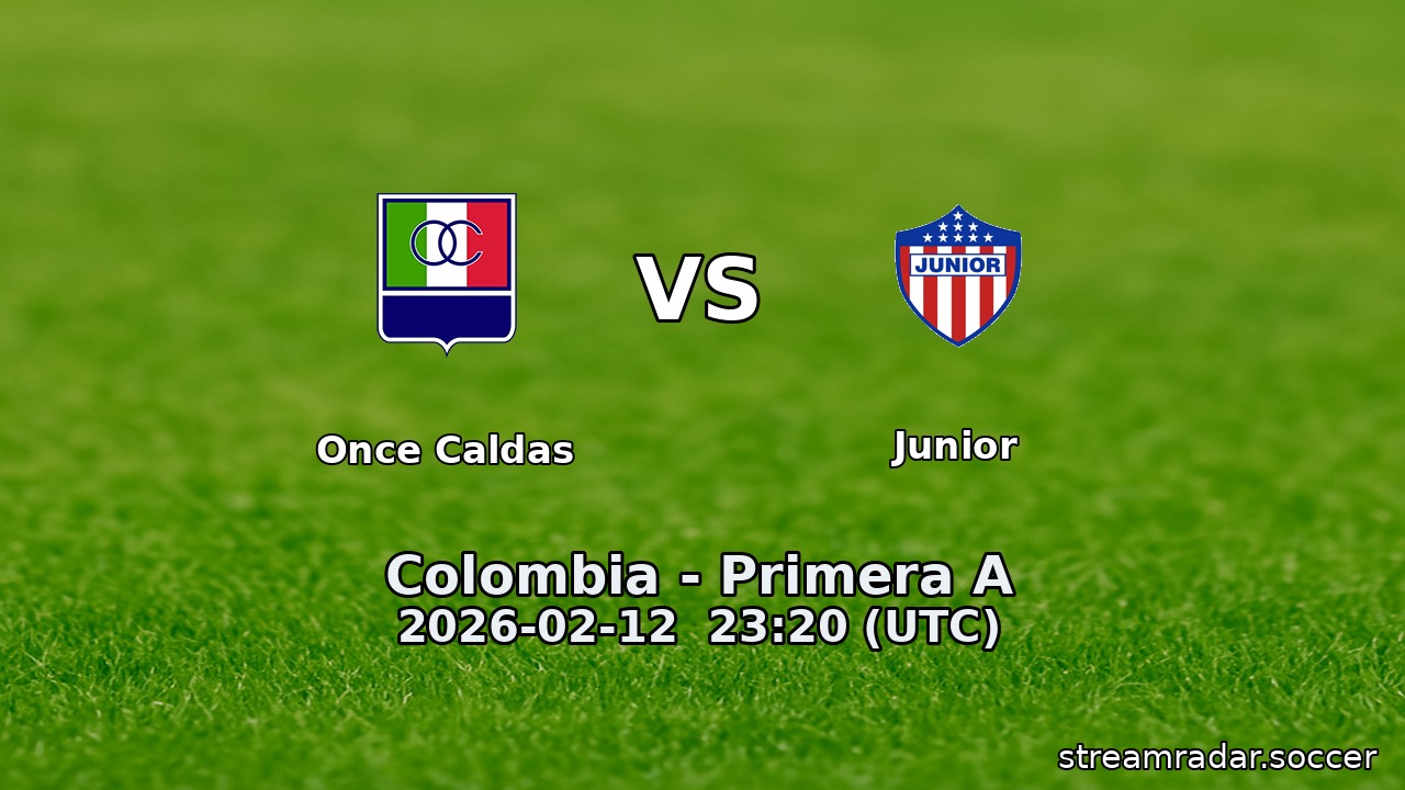 Once Caldas vs Junior