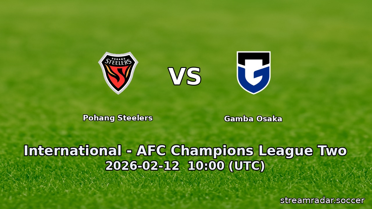 Pohang Steelers vs Gamba Osaka