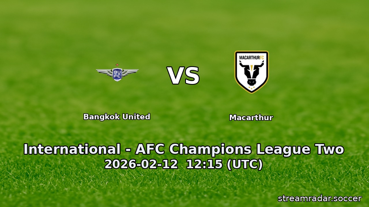 Bangkok United vs Macarthur