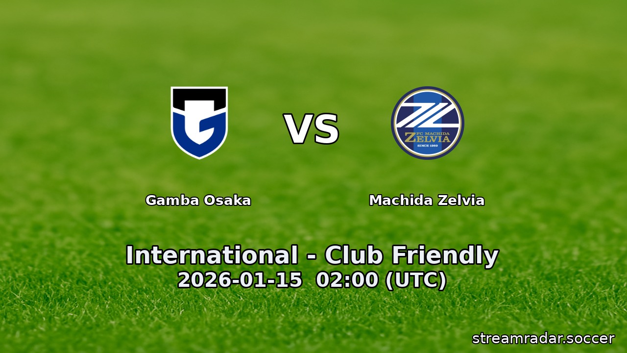 Gamba Osaka vs Machida Zelvia