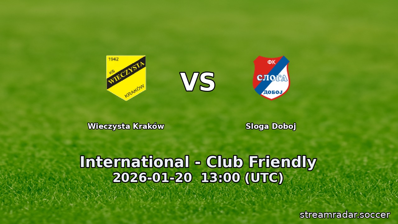 Wieczysta Kraków vs Sloga Doboj