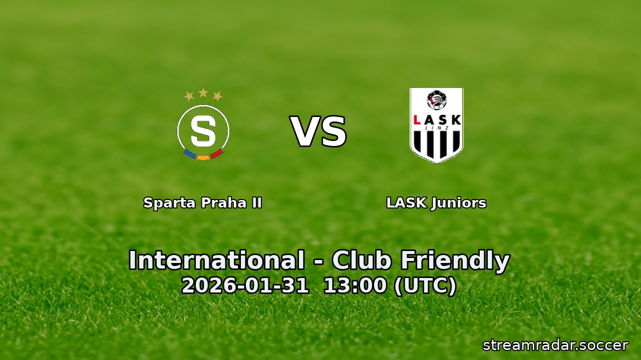 Sparta Praha II vs LASK Juniors