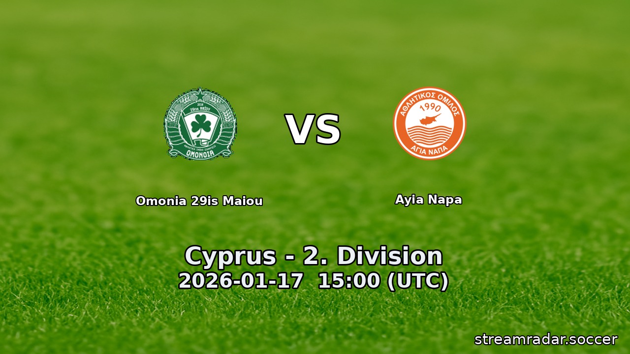 Omonia 29is Maiou vs Ayia Napa