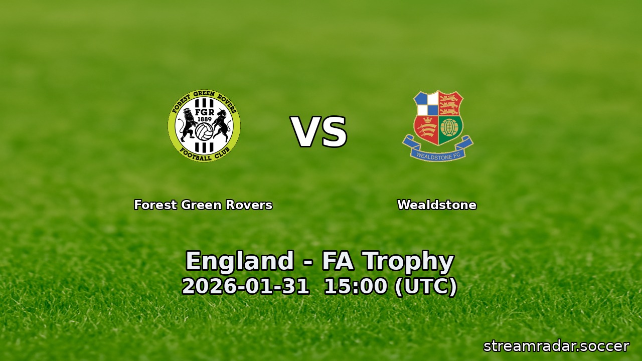 Forest Green Rovers vs Wealdstone