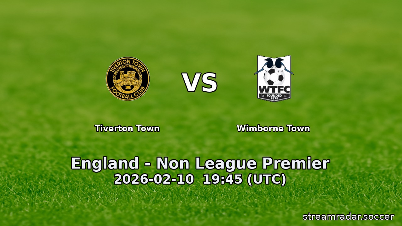 Tiverton Town vs Wimborne Town