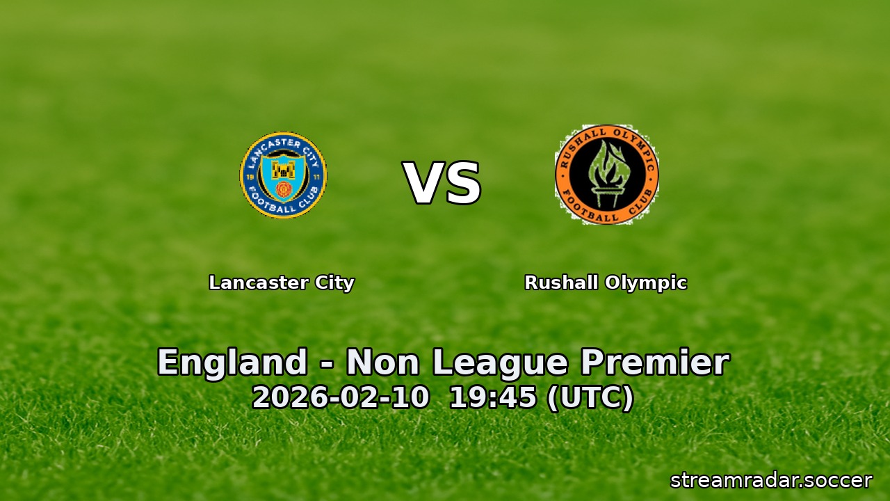 Lancaster City vs Rushall Olympic