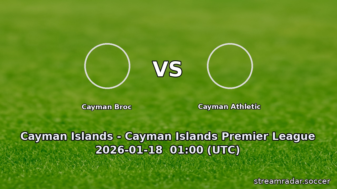 Cayman Broc vs Cayman Athletic