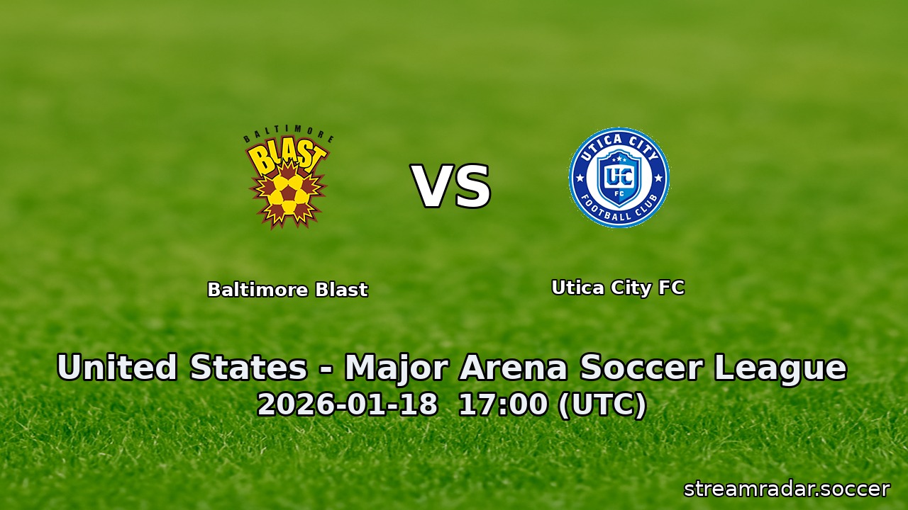 Baltimore Blast vs Utica City FC
