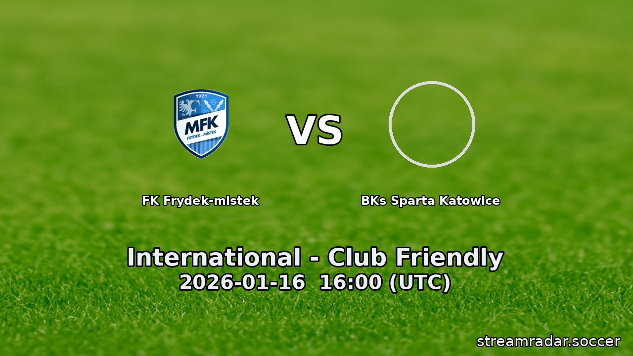 FK Frydek-mistek vs BKs Sparta Katowice
