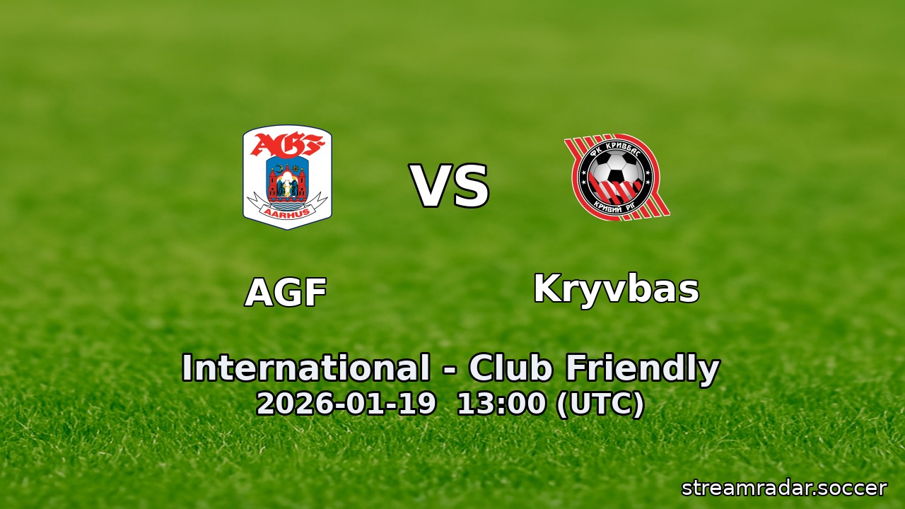 AGF vs Kryvbas