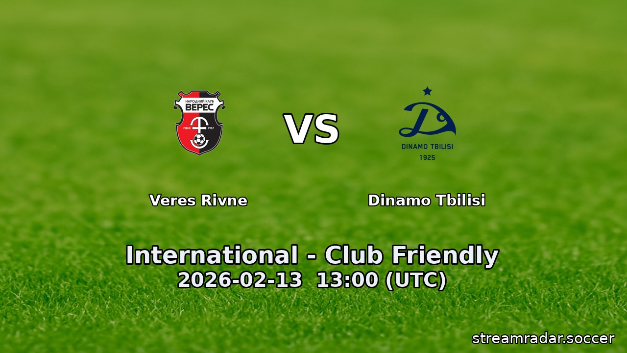 Veres Rivne vs Dinamo Tbilisi